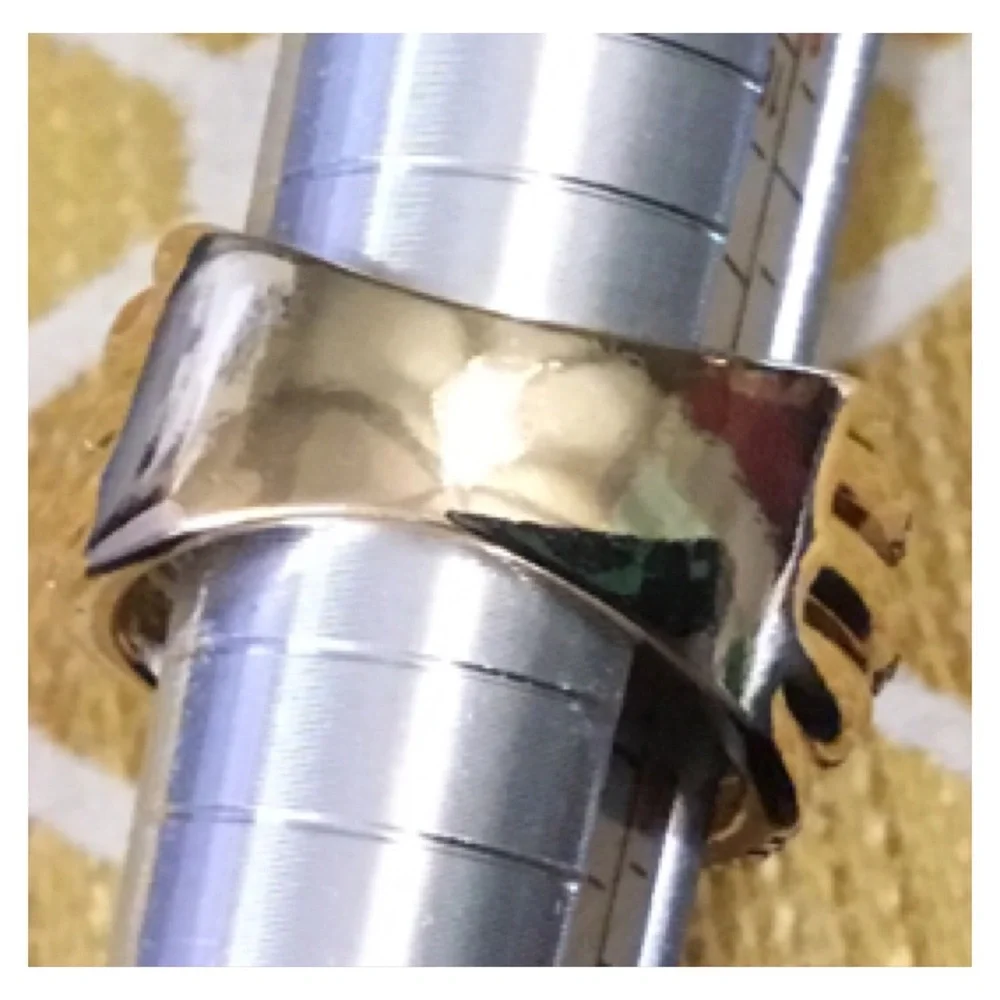 New! Shiny Gold Clear Crystal Ring